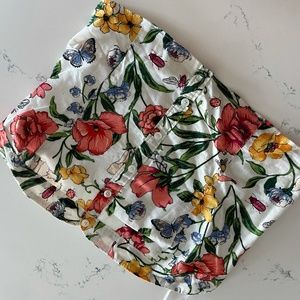 Hollister Floral Strapless Top